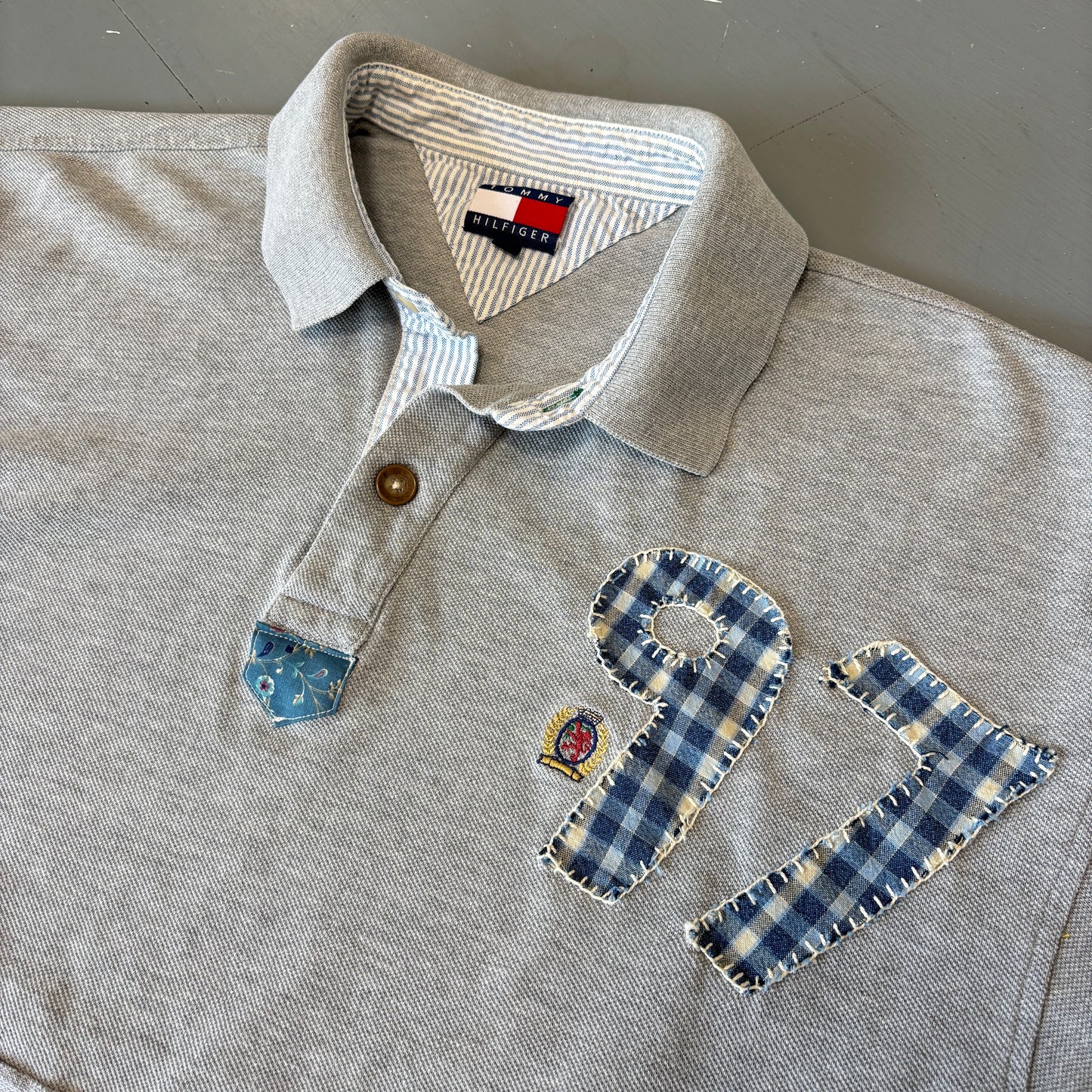 Heather Grey '97 Patchwork Polo - M/L
