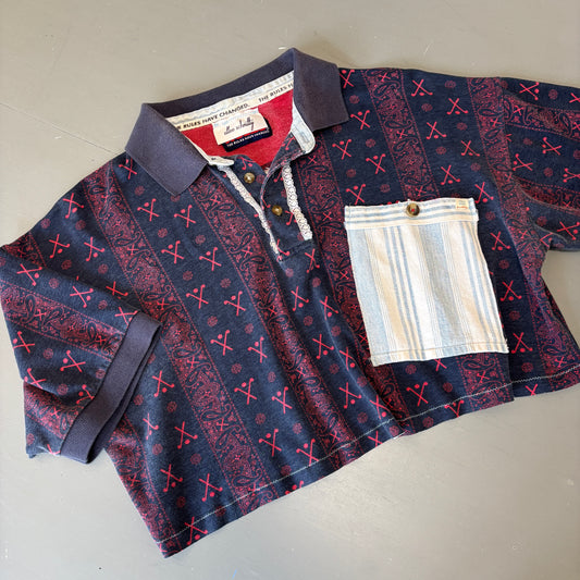 Vintage Cropped Golf Polo -S/M