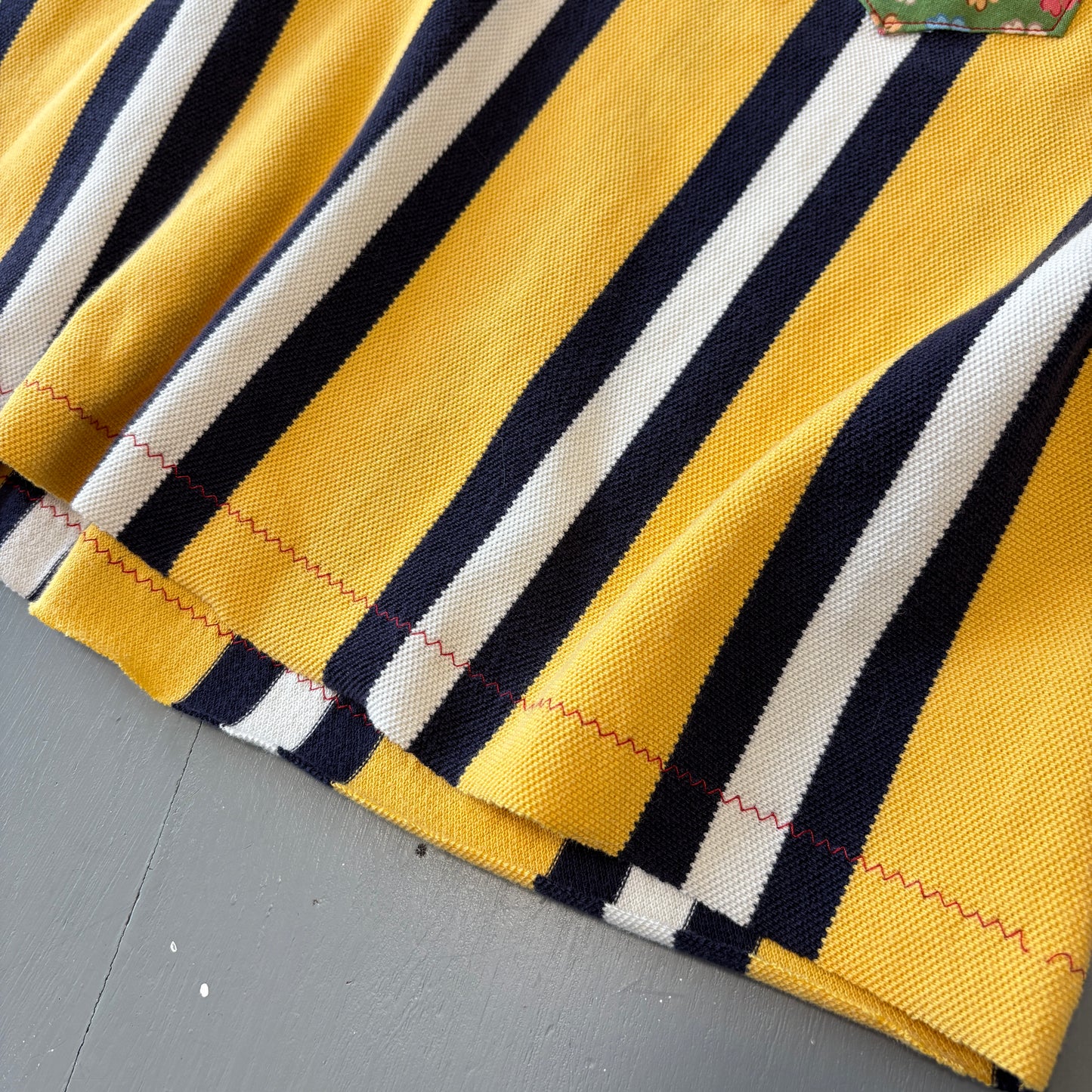 Retro Stripes Crop Polo - S/M