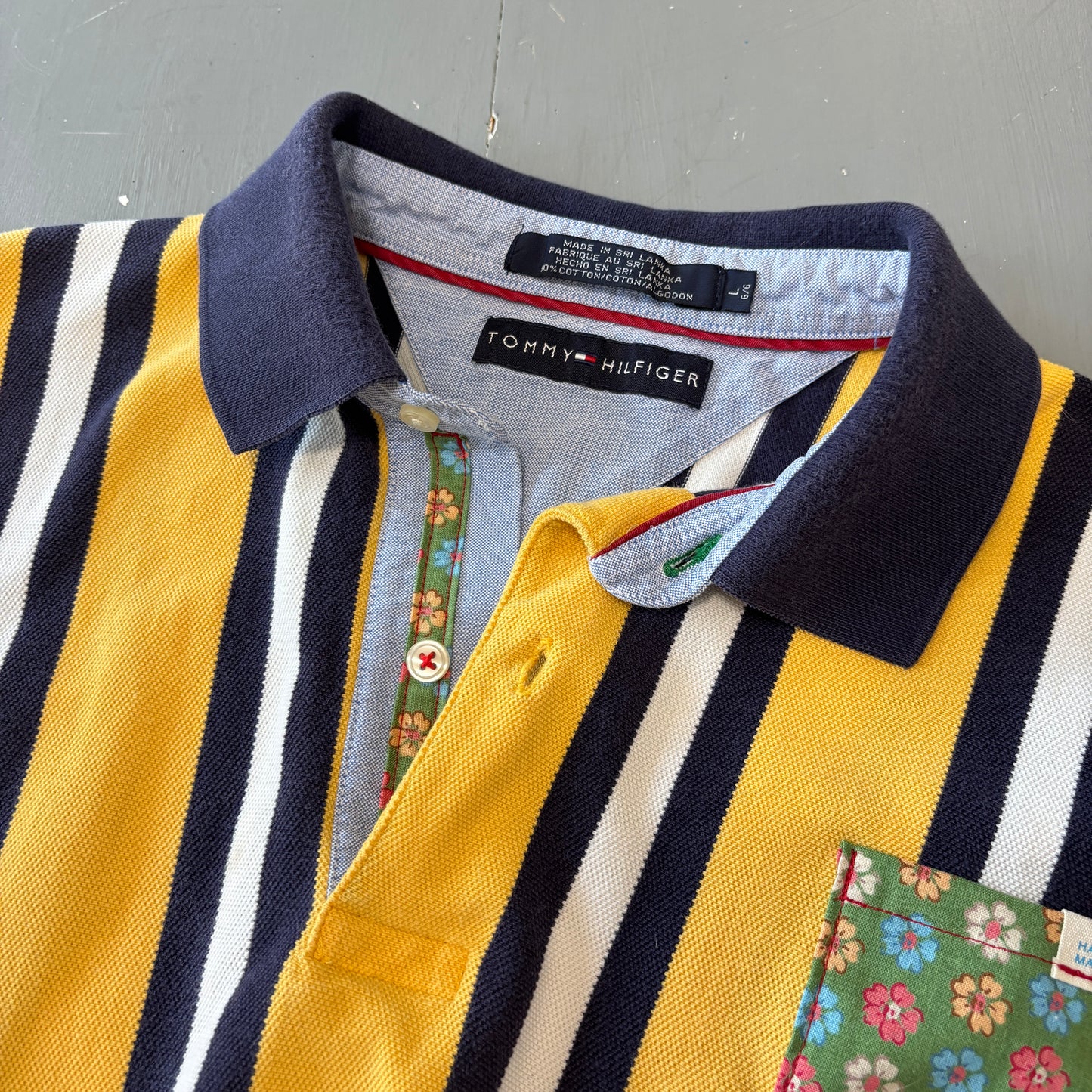 Retro Stripes Crop Polo - S/M